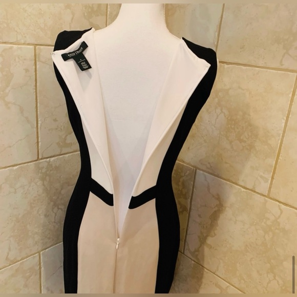 WHBM Sleeveless V-Neck Colorblock Sheath Dress Size 6 - Picture 3 of 9
